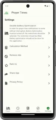 Prayer Times android App screenshot 1
